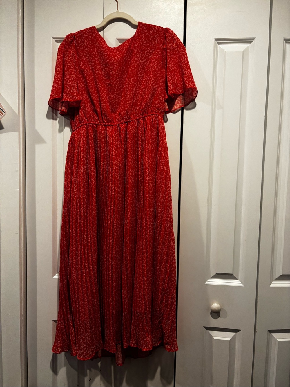 Hayden Red Floral Maxi Maternity Dress Size L